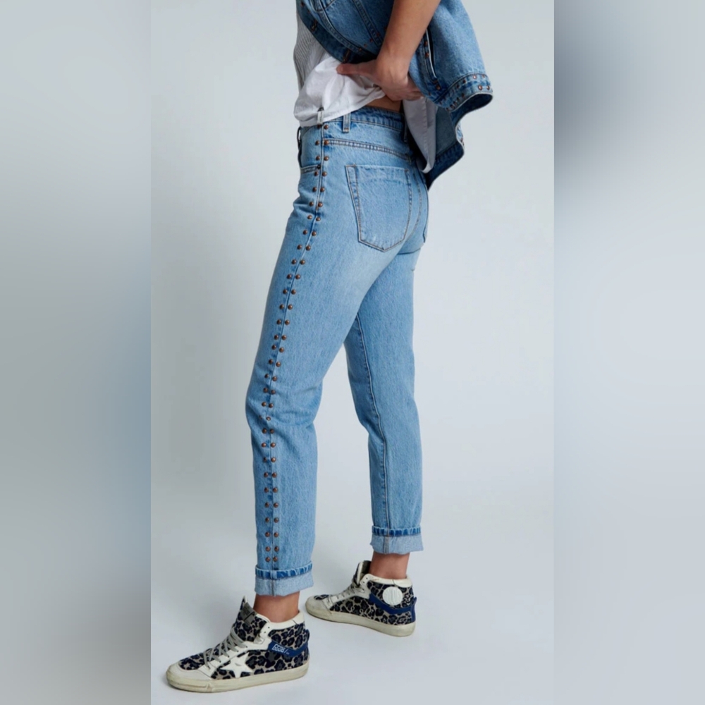 Oneteaspoon High Waisted Studded Awesome Baggies Jeans Size 26 - Picture 9 of 9
